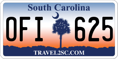 SC license plate OFI625