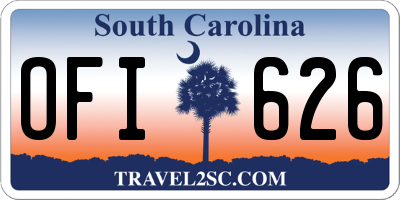 SC license plate OFI626