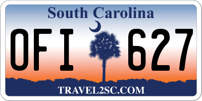 SC license plate OFI627