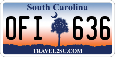 SC license plate OFI636