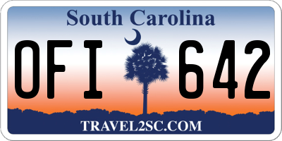 SC license plate OFI642