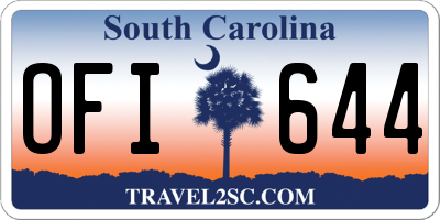 SC license plate OFI644