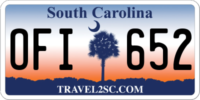 SC license plate OFI652