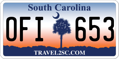 SC license plate OFI653