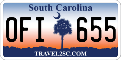 SC license plate OFI655