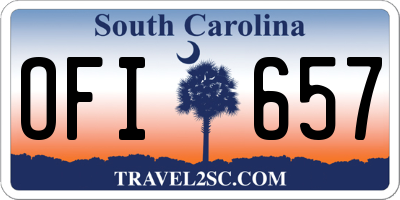 SC license plate OFI657