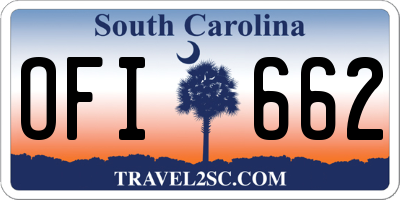 SC license plate OFI662