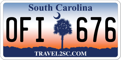 SC license plate OFI676