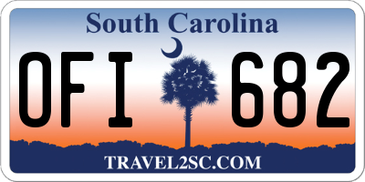 SC license plate OFI682