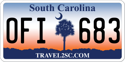 SC license plate OFI683
