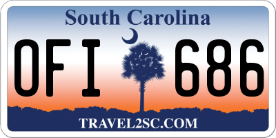 SC license plate OFI686