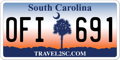 SC license plate OFI691