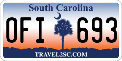 SC license plate OFI693