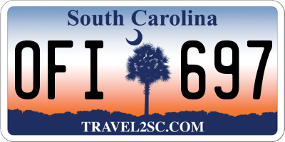 SC license plate OFI697