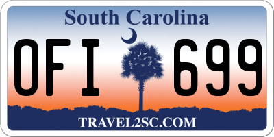 SC license plate OFI699