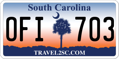 SC license plate OFI703