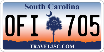 SC license plate OFI705