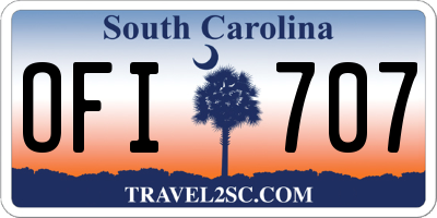SC license plate OFI707