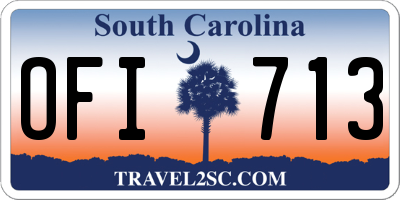SC license plate OFI713