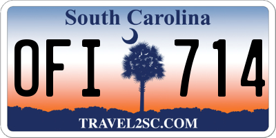 SC license plate OFI714