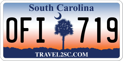 SC license plate OFI719