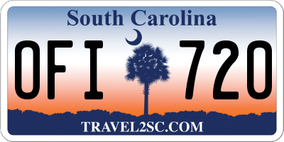 SC license plate OFI720
