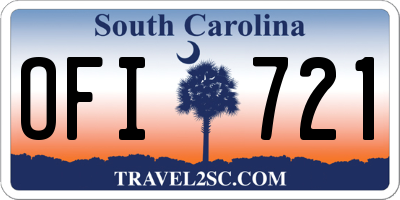 SC license plate OFI721