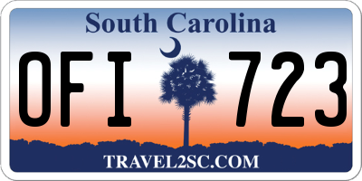 SC license plate OFI723