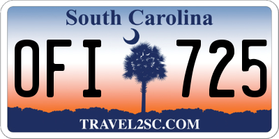 SC license plate OFI725