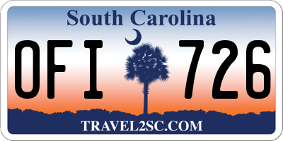 SC license plate OFI726