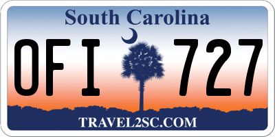 SC license plate OFI727