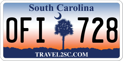 SC license plate OFI728
