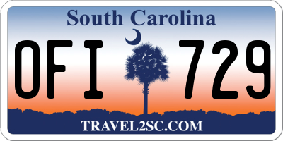 SC license plate OFI729