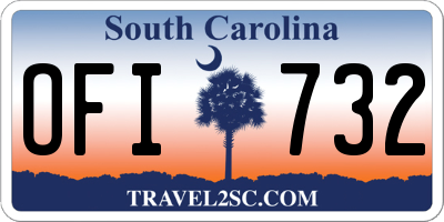 SC license plate OFI732