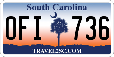 SC license plate OFI736