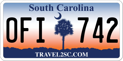 SC license plate OFI742