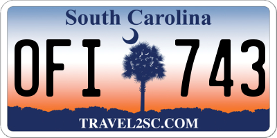 SC license plate OFI743