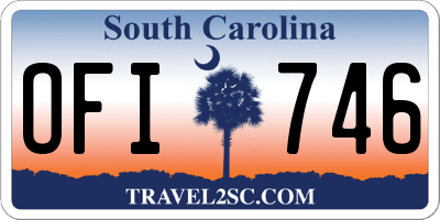 SC license plate OFI746