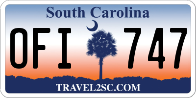 SC license plate OFI747