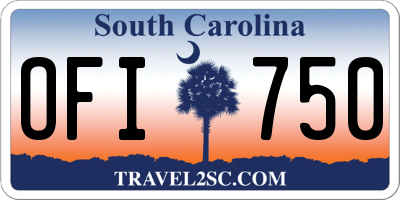 SC license plate OFI750
