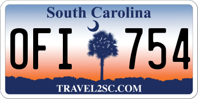 SC license plate OFI754