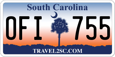 SC license plate OFI755