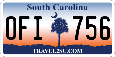 SC license plate OFI756