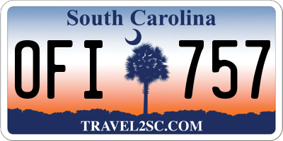 SC license plate OFI757