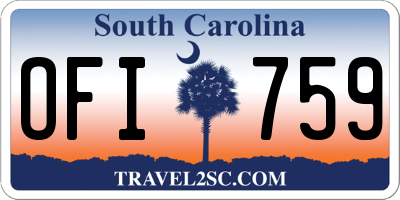 SC license plate OFI759
