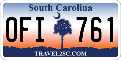 SC license plate OFI761