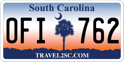 SC license plate OFI762