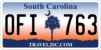 SC license plate OFI763