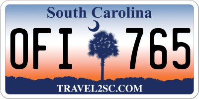 SC license plate OFI765