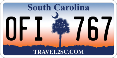 SC license plate OFI767